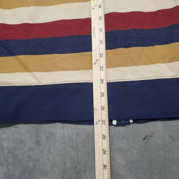 Hang Ten X-Large Multicolor Striped Hoodie Sweatshirt Front Pocket Drawstring Ho - Picture 8 of 8